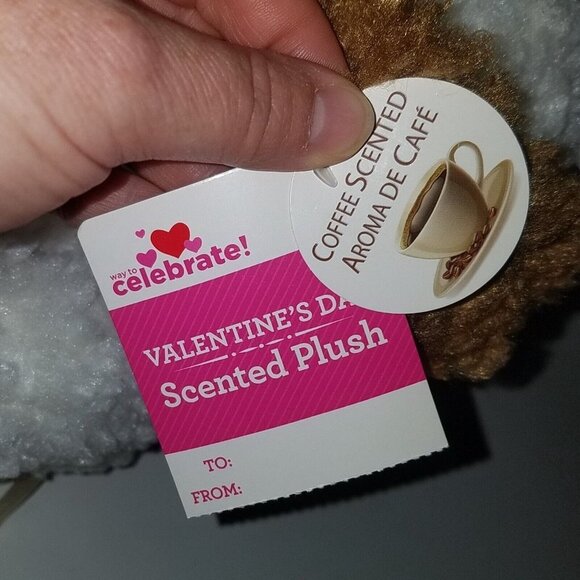 Love You Latte Puppy Dog Plush Pink Mug Valentine's Day COFFEE SCENT Gift w/TAG - Picture 8 of 9